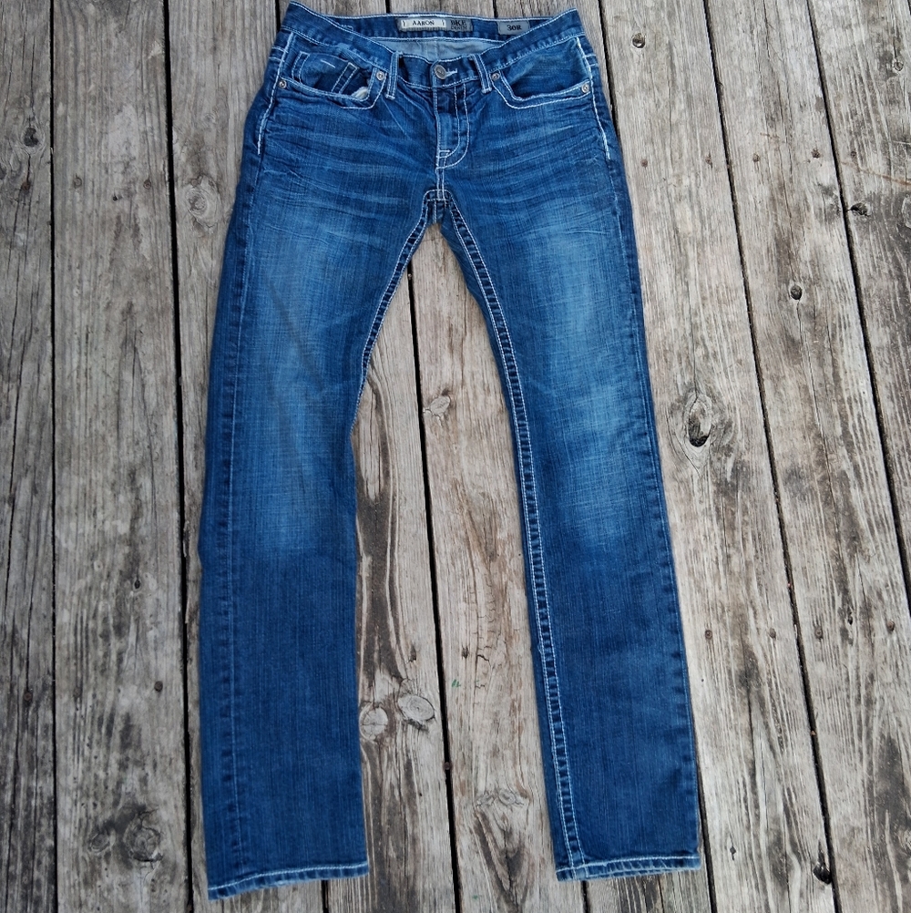 BKE Men’s Slim Straight Jeans - Blue